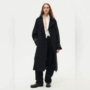 Zara ZW Collection Denim Trench Coat S